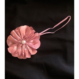 💗HOST PICK💗  Dusty Rose Satin Flower w/ Pearl Center Headband  SPHB2  Handmade